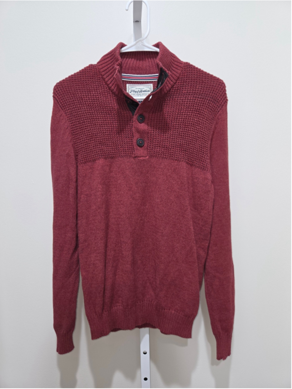 Flag & Anthem Men's Red Pullover Sweater Size S